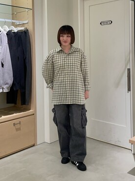 「CIAOPANIC TYPY（チャオパニックティピー）のアイテム（カーゴパンツ）」を使った、himechanyuさん（レディース・161cm）の春コーディネート