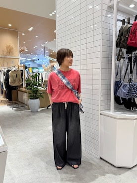 「ショルダーポーチ」｜J  U R  Iさん（レディース・156cm）の夏コーディネート