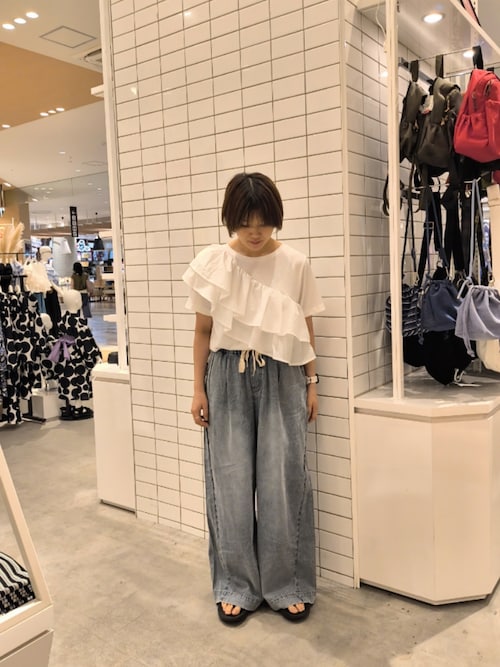 【低身長・高身長対応/サイズ展開あり】柔らかワイドイージーデニム