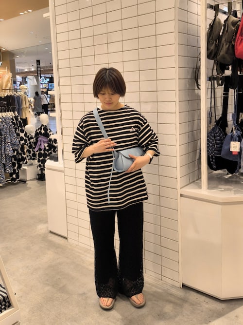 レース編みニットフレアパンツ