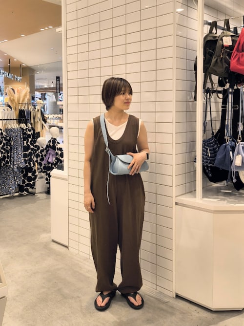 【willow】【新色追加】スラブ裏毛裾ドロストオールインワン
