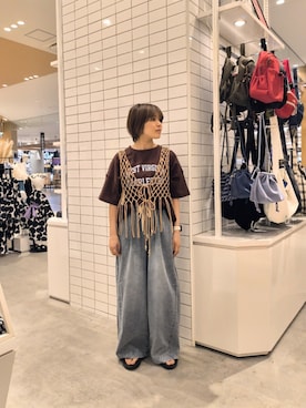 「アイテム（ベスト）」を使った、J  U R  Iさん（レディース・156cm）の夏コーディネート