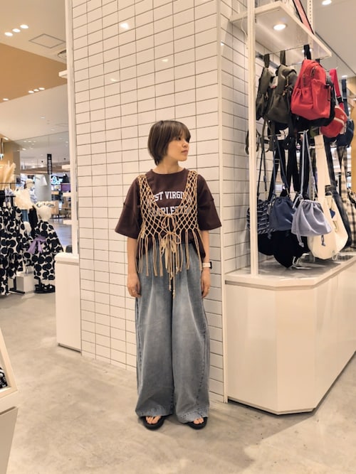 【低身長・高身長対応/サイズ展開あり】柔らかワイドイージーデニム