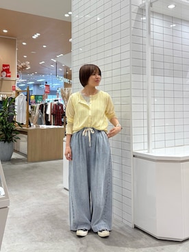 「アイテム（タンクトップ）」を使った、J  U R  Iさん（レディース・156cm）の秋コーディネート