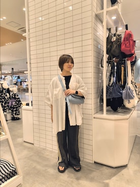 「アイテム（スウェットパンツ）」を使った、J  U R  Iさん（レディース・156cm）の夏コーディネート