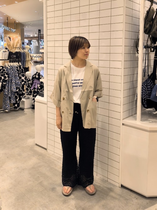 【さらっとした着心地】リネン混ゆったり半袖シャツジャケット