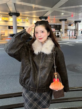 「アイテム（ブルゾン）」を使った、viiivii87さん（レディース・160cm）の秋コーディネート