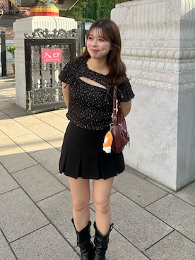 「Chico（チコ）のアイテム（Tシャツ/カットソー）」を使った、viiivii87さん（レディース・160cm）の夏コーディネート