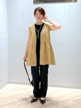 「アイテム（タンクトップ）」を使った、miinoさん（レディース・152cm・40代）の秋コーディネート