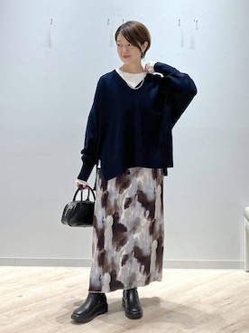 「GLOBAL WORK（グローバルワーク）のアイテム（トップス）」を使った、miinoさん（レディース・152cm）の冬コーディネート