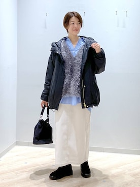 「アイテム（シャツ/ブラウス）」を使った、miinoさん（レディース・152cm・40代）の秋コーディネート