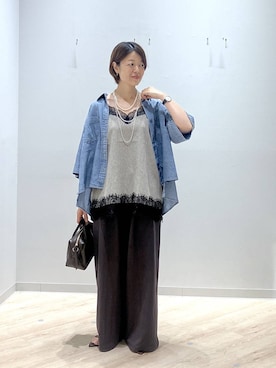 「GLOBAL WORK（グローバルワーク）のアイテム」を使った、miinoさん（レディース・152cm）の夏コーディネート