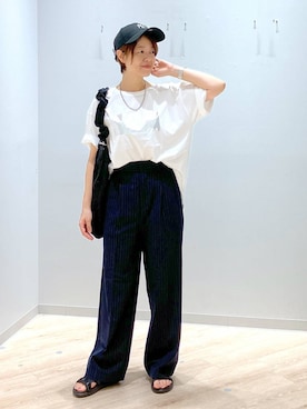 「アイテム（帽子）」を使った、miinoさん（レディース・152cm・40代）の夏コーディネート