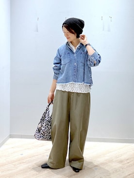 「GLOBAL WORK（グローバルワーク）のアイテム（帽子）」を使った、miinoさん（レディース・152cm）の秋コーディネート