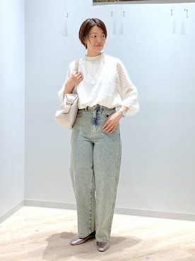 「アイテム（ボストンバッグ）」を使った、miinoさん（レディース・152cm・40代）の夏コーディネート