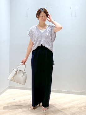 「アイテム（ネックレス）」を使った、miinoさん（レディース・152cm・40代）の夏コーディネート