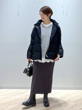 「GLOBAL WORK（グローバルワーク）のアイテム（トップス）」を使った、miinoさん（レディース・152cm）の冬コーディネート