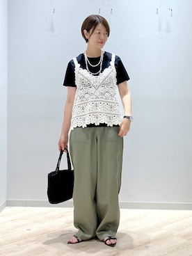 「GLOBAL WORK（グローバルワーク）のアイテム」を使った、miinoさん（レディース・152cm）の夏コーディネート