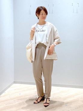 「アイテム（ジャケット/アウター）」を使った、miinoさん（レディース・152cm・40代）の夏コーディネート