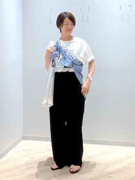 「アイテム（シャツ/ブラウス）」を使った、miinoさん（レディース・152cm・40代）の夏コーディネート