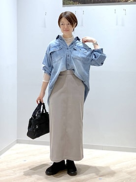 「アイテム（ブーツ）」を使った、miinoさん（レディース・152cm・40代）の秋コーディネート