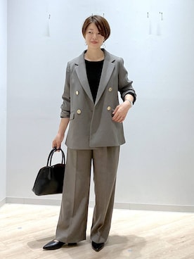 「アイテム（テーラードジャケット）」を使った、miinoさん（レディース・152cm・40代）の秋コーディネート
