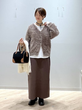 「アイテム（チョーカー）」を使った、miinoさん（レディース・152cm・40代）の冬コーディネート