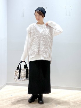 「アイテム（スカート）」を使った、miinoさん（レディース・152cm・40代）の秋コーディネート