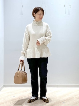 「アイテム（パンプス）」を使った、miinoさん（レディース・152cm・40代）の冬コーディネート