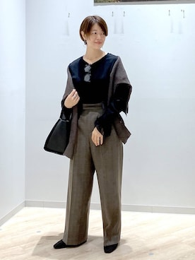 「アイテム（パンプス）」を使った、miinoさん（レディース・152cm・40代）の秋コーディネート