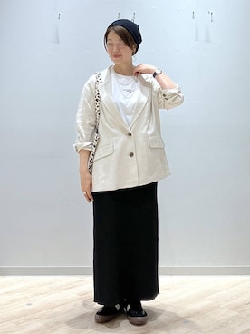 「GLOBAL WORK（グローバルワーク）のエアかるクラシックスニーカー/135751（スニーカー、ブラック系）」を使った、miinoさん（レディース・152cm）の春コーディネート