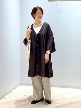 「アイテム（パンプス）」を使った、miinoさん（レディース・152cm・40代）の秋コーディネート