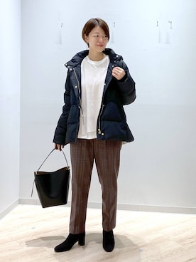 「アイテム（ネックレス）」を使った、miinoさん（レディース・152cm・40代）の秋コーディネート