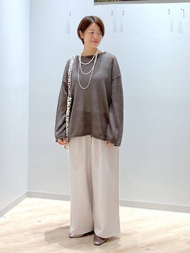 「アイテム（タンクトップ）」を使った、miinoさん（レディース・152cm・40代）の秋コーディネート