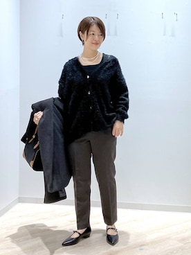 「アイテム（チェスターコート）」を使った、miinoさん（レディース・152cm）の秋コーディネート