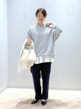 「アイテム（パンプス）」を使った、miinoさん（レディース・152cm・40代）の秋コーディネート