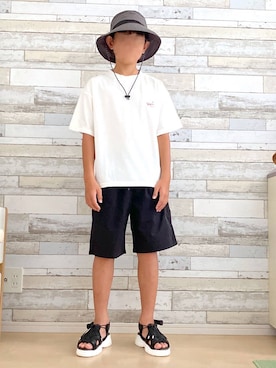 「アイテム（帽子）」を使った、miinoさん（レディース・152cm・40代）の夏コーディネート