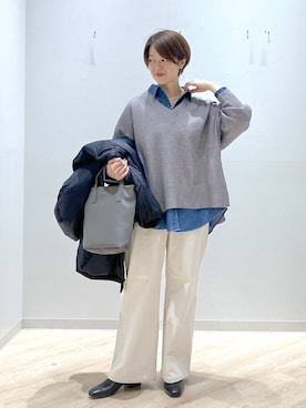 「アイテム（ダウンジャケット/コート）」を使った、miinoさん（レディース・152cm・40代）の冬コーディネート