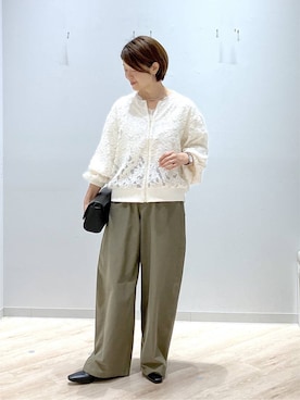 「GLOBAL WORK（グローバルワーク）のアイテム（ブルゾン）」を使った、miinoさん（レディース・152cm）の秋コーディネート