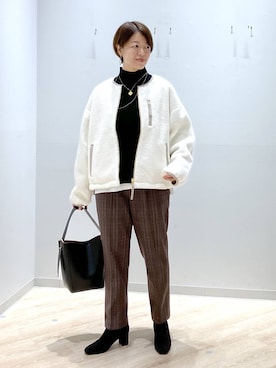 「GLOBAL WORK（グローバルワーク）のアイテム」を使った、miinoさん（レディース・152cm・40代）の秋コーディネート