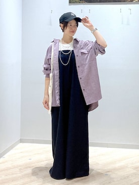 「アイテム（オールインワン・サロペット）」を使った、miinoさん（レディース・152cm・40代）の秋コーディネート