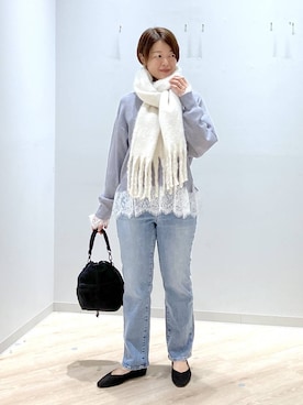 「アイテム（パンプス）」を使った、miinoさん（レディース・152cm・40代）の秋コーディネート