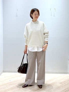 「GLOBAL WORK（グローバルワーク）のアイテム（その他パンツ）」を使った、miinoさん（レディース・152cm）の秋コーディネート