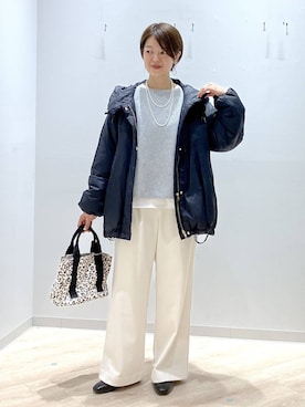 「GLOBAL WORK（グローバルワーク）のふわふわHugmeドルマンプルオーバー/595406（ニット/セーター）」を使った、miinoさん（レディース・152cm）の冬コーディネート