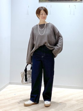 「アイテム（ニット/セーター）」を使った、miinoさん（レディース・152cm・40代）の秋コーディネート