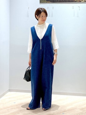 「アイテム（ショルダーバッグ）」を使った、miinoさん（レディース・152cm・40代）の夏コーディネート