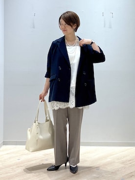 「GLOBAL WORK（グローバルワーク）のアイテム」を使った、miinoさん（レディース・152cm）の春コーディネート