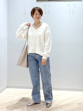 「アイテム（パンプス）」を使った、miinoさん（レディース・152cm・40代）の秋コーディネート