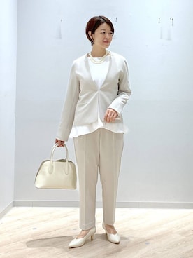 「GLOBAL WORK（グローバルワーク）のアイテム（セットアップ）」を使った、miinoさん（レディース・152cm）の冬コーディネート