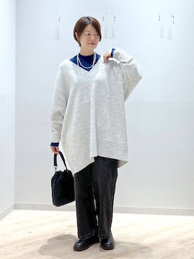 「アイテム（デニムパンツ）」を使った、miinoさん（レディース・152cm・40代）の秋コーディネート